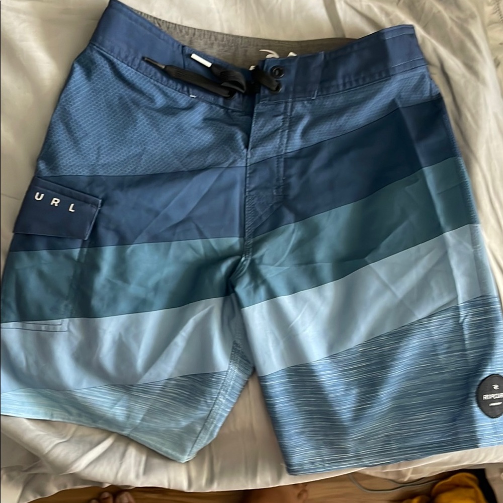Rip Curl Blue Gradient Board Shorts Quick-Dry Swimwear